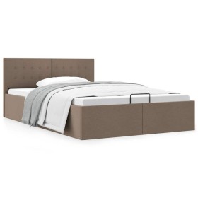 Cama canapé hidráulica almacenaje sin colchón taupe 120x200
