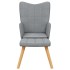 Sillón de relax con taburete tela gris