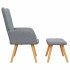 Sillón de relax con taburete tela gris