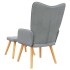 Sillón de relax con taburete tela gris