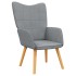 Sillón de relax con taburete tela gris