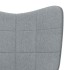 Sillón de relax con taburete tela gris