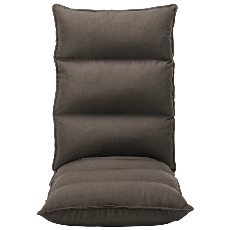 Tumbona de suelo plegable de tela gris