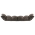 Tumbona de suelo plegable de tela gris