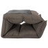 Tumbona de suelo plegable de tela gris