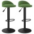 Taburetes de cocina 2 unidades terciopelo verde