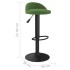 Taburetes de cocina 2 unidades terciopelo verde