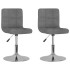 Sillas de comedor giratorias 2 unidades tela gris