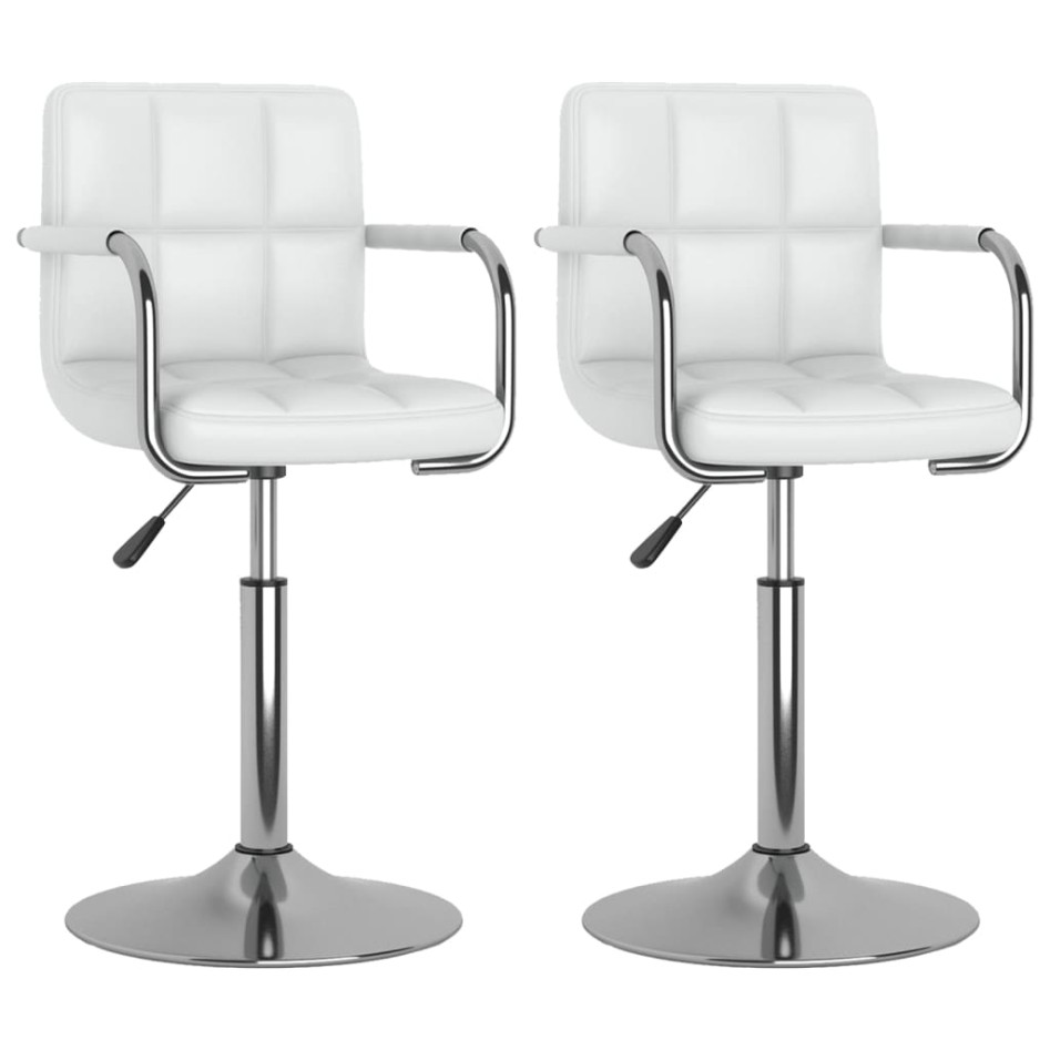 Sillas de comedor giratorias 2 unidades cuero sintético