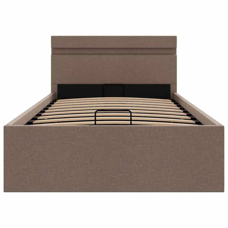 Cama canapé hidráulica almacenaje sin colchón taupe