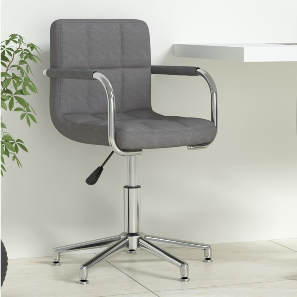Silla de oficina giratoria tela gris