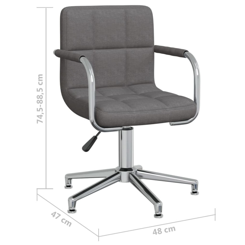 Silla de oficina giratoria tela gris