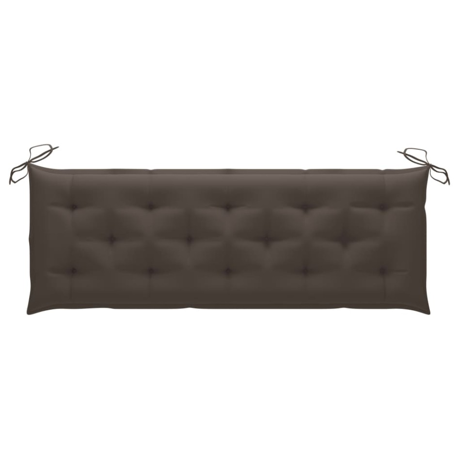 Banco de jardín con cojín madera maciza de acacia 157