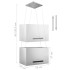 Campana extractora colgante táctil LCD acero inoxidable 55