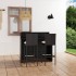 Set muebles de bar para jardín 3 piezas y cojines