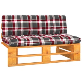 Sofá central palets jardín madera pino impregnada marrón