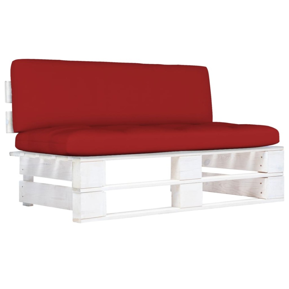 Sofá central de palets de jardín madera pino impregnada