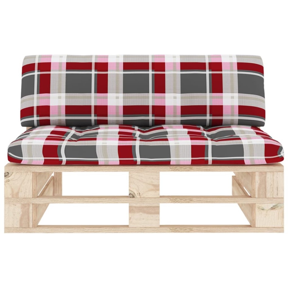 Sofá central de palets para jardín madera pino