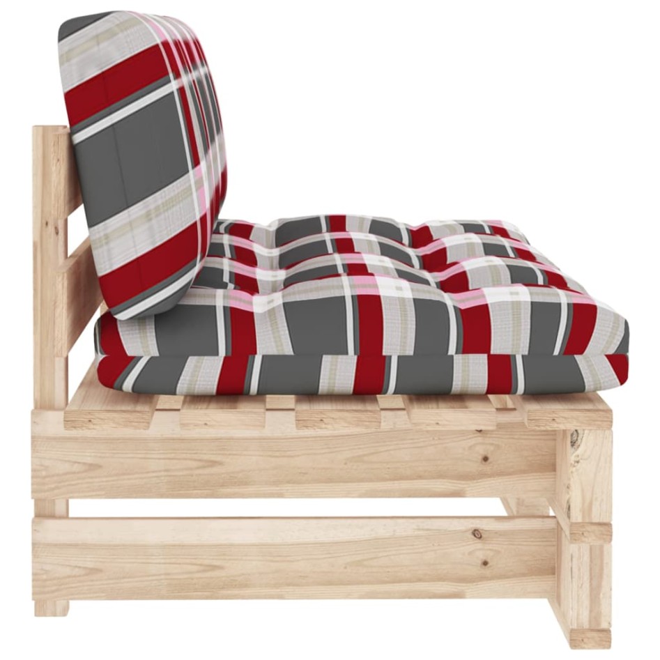 Sofá central de palets para jardín madera pino