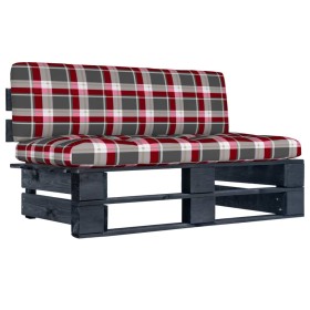 Sofá central de palets de jardín madera pino impregnada