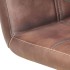 Silla voladiza comedor 4 uds cuero auténtico marrón