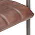Silla voladiza comedor 4 uds cuero auténtico marrón