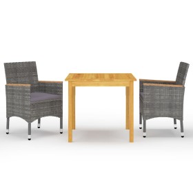 Juego de comedor de jardín de 3 piezas