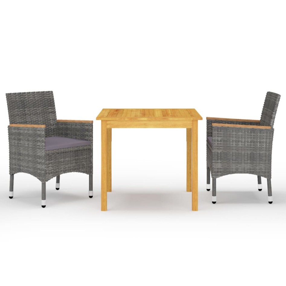 Juego de comedor de jardín de 3 piezas