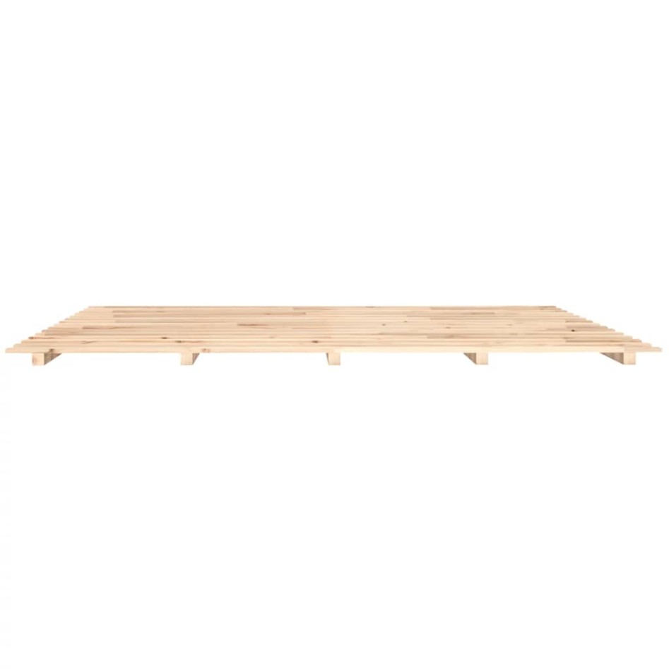Estructura de cama de madera maciza de pino 160x200