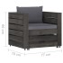 Muebles de jardín 2 piezas con cojines madera impregnada