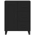 Aparador de madera de ingeniería negro 69,5x34x90