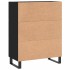 Aparador de madera de ingeniería negro 69,5x34x90