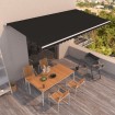 Toldo retráctil manual gris antracita 600x350 cm