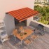 Toldo retráctil manual naranja y marrón 400x350