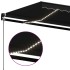 Toldo retráctil manual con luz LED gris antracita 600x350
