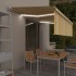 Toldo retráctil manual persiana y LED amarillo y blanco 5x3