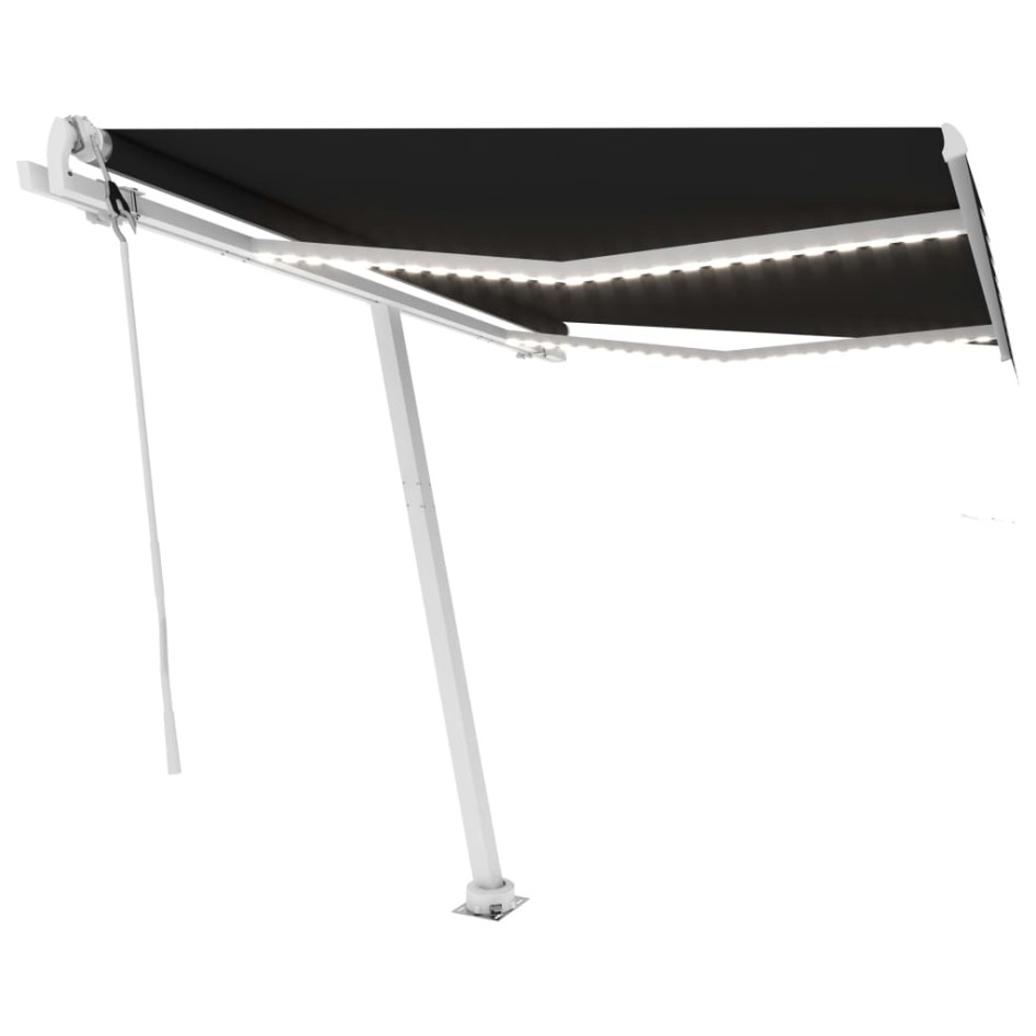 Toldo automático con LED sensor de viento antracita 300x250