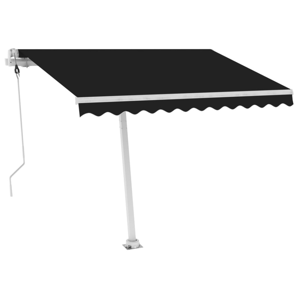 Toldo automático con LED sensor de viento antracita 300x250
