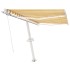 Toldo retráctil manual con LED amarillo y blanco 350x250