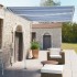 Toldo de pie manual retráctil naranja y marrón 350x250