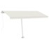 Toldo retráctil manual con LED crema 400x300