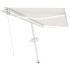 Toldo retráctil manual con LED crema 400x300