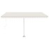 Toldo retráctil manual con LED crema 400x300
