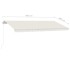 Toldo retráctil manual con LED crema 400x300