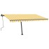 Toldo manual retráctil con LED amarillo y blanco 400x300