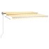 Toldo manual retráctil con LED amarillo y blanco 400x300