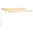 Toldo de pie automático amarillo y blanco 400x300
