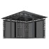 Cenador mosquitera y tira luz LED antracita 3x3x2,73m 180