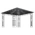 Cenador mosquitera y tira luz LED antracita 3x3x2,73m 180