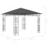 Cenador mosquitera y tira luz LED antracita 3x3x2,73m 180